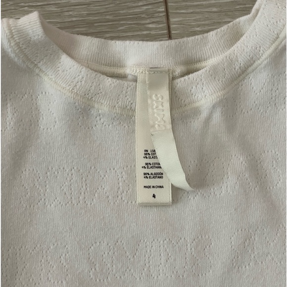 Skims Kids Logo Pointelle zip up & t-shirt set - Picture 2 of 4